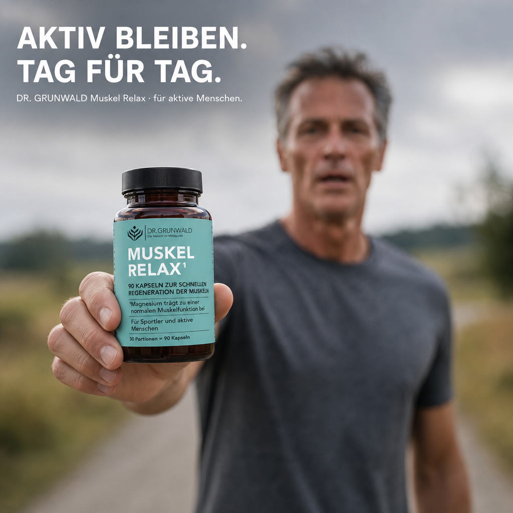 DR.GRUNWALD Muskel Relax, Aminosäuren + Magnesium, 90 Kapseln vegan