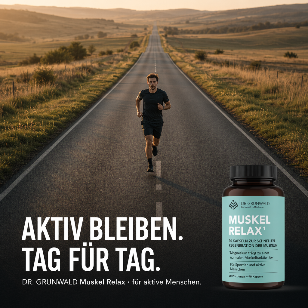 DR.GRUNWALD Muskel Relax, Aminosäuren + Magnesium, 90 Kapseln vegan