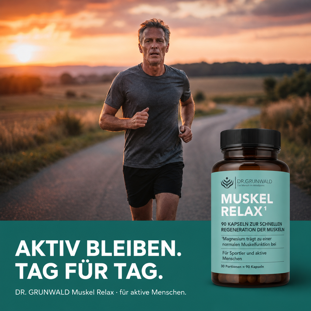 DR.GRUNWALD Muskel Relax, Aminosäuren + Magnesium, 90 Kapseln vegan